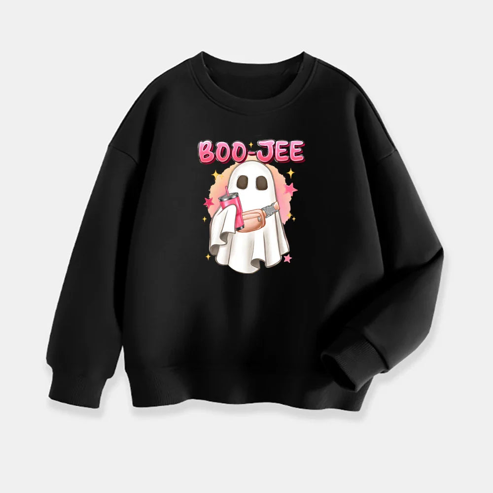 Kids Ghost Halloween Sweatshirt Toddler Cute Halloween Sweater Tee Vintage Ghost Crewnewck Fall Hoody Autumn Clothes