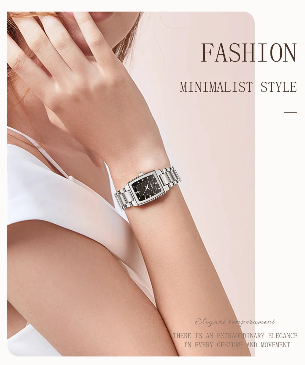 NIBOSI Luxury Ladies Watch Stainless Steel Waterproof Quartz Watch for Woman High Quality Female Clock Elegant Women's Watches