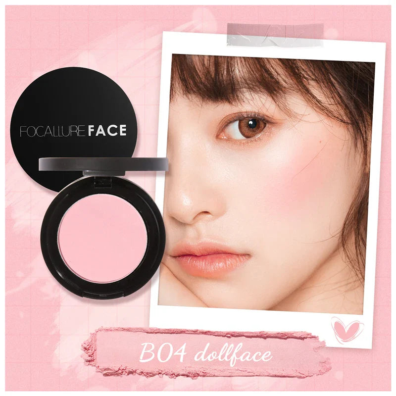 FOCALLURE 16 Color Blush Palette Makeup Nude Matte Blusher Bronzer Powder Palette Shimmer Face Blusher Palette Makeup Cosmetics