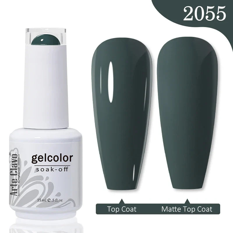 Arte Clavo Autumn Winter Series Jelly Gel Nail Polish 15ml LED Nail Gel Hybrid Varnish Matt Top Base Coat Nail Art Gellak Primer