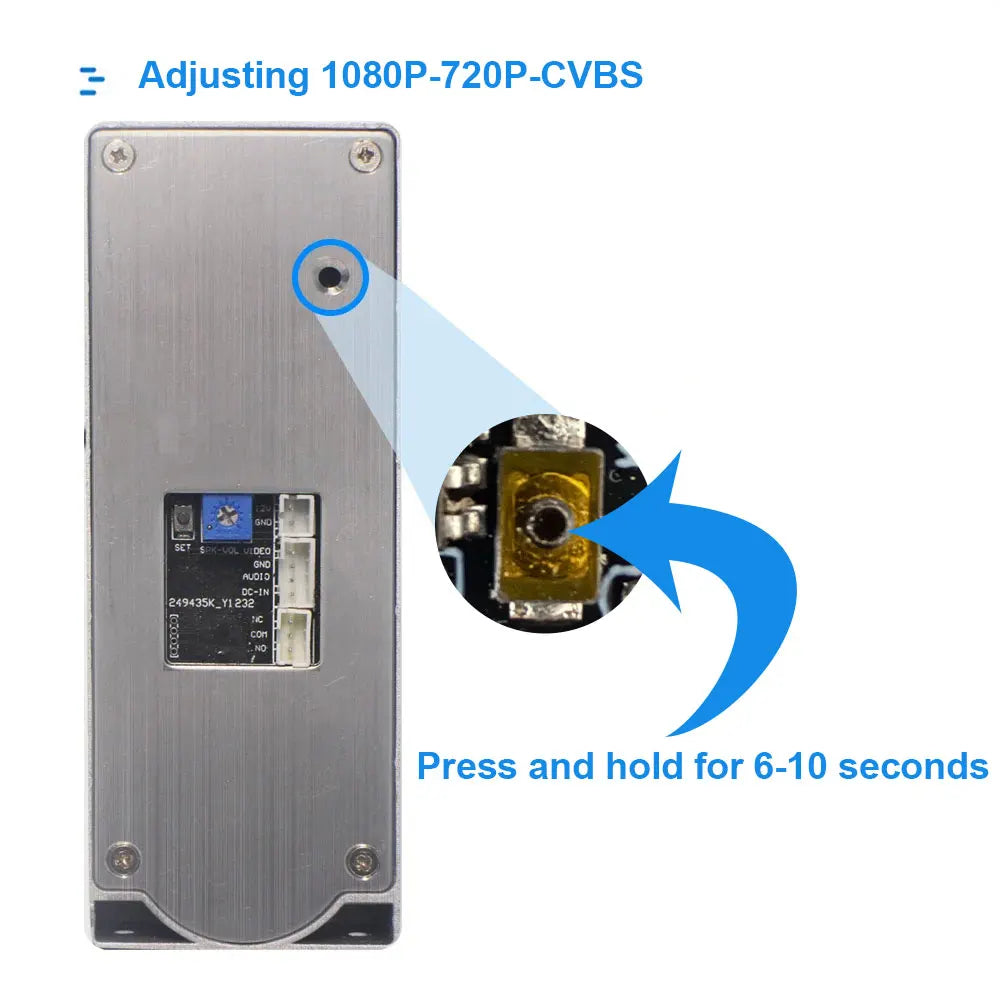 ANJIELO Metal Doorbell Video Intercom Outdoor Unit Compatible CVBS/720P/1080P IP65 Waterproof Night Vision With RFID Swipe Card