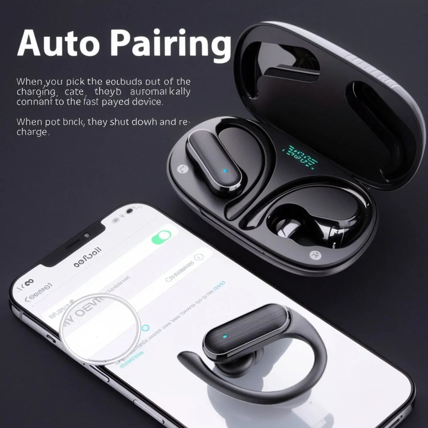 Wireless Bluetooth earphones A520 Headset HD Sound Quality Stereo Headphones Touch Light Mini High Quality Earbuds Anti-Sweat