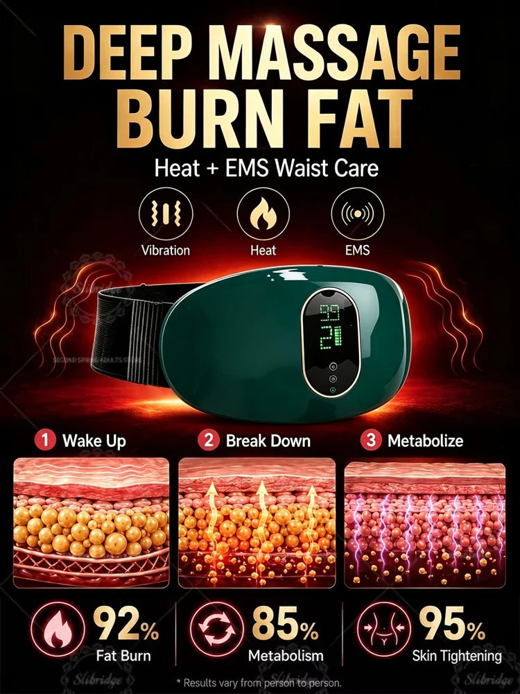 Slimming Belt Massager Electric Vibrating Men's Abdominal Flat Stomach Belly Fat Burning Slimming Belt for Women for the Stomach