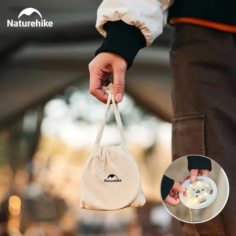 Naturehike Camping Tent LED Lamp Waterproof Outdoor Atmosphere Light Portable Decorative Light Battery Solar Energy Party Light