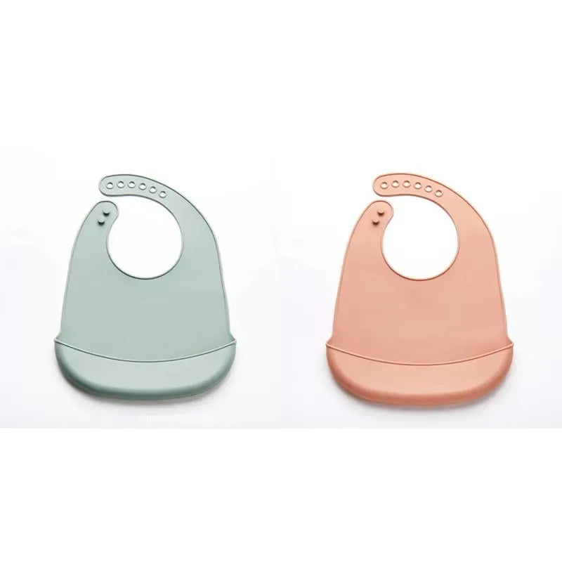 1-3pcs Baby Bib Adjustable Waterproof Bibs Babies Soft Edible Silicone