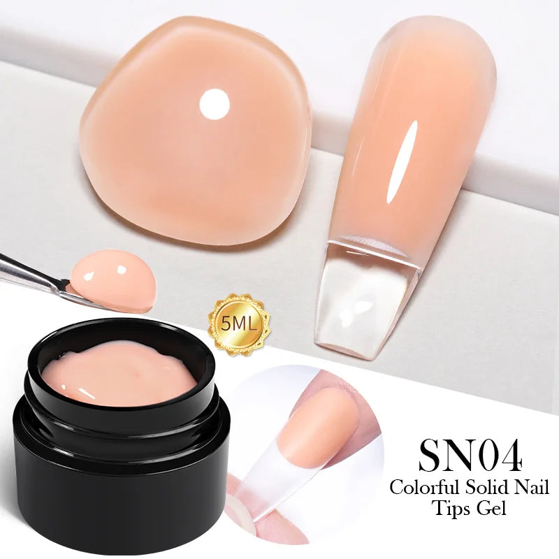 BORN PRETTY Non Stick Hand Solid Extension Nail Gel Polish Clear Pink Nude Aurora Luminous 3D Modeling Carving Nail  Gel