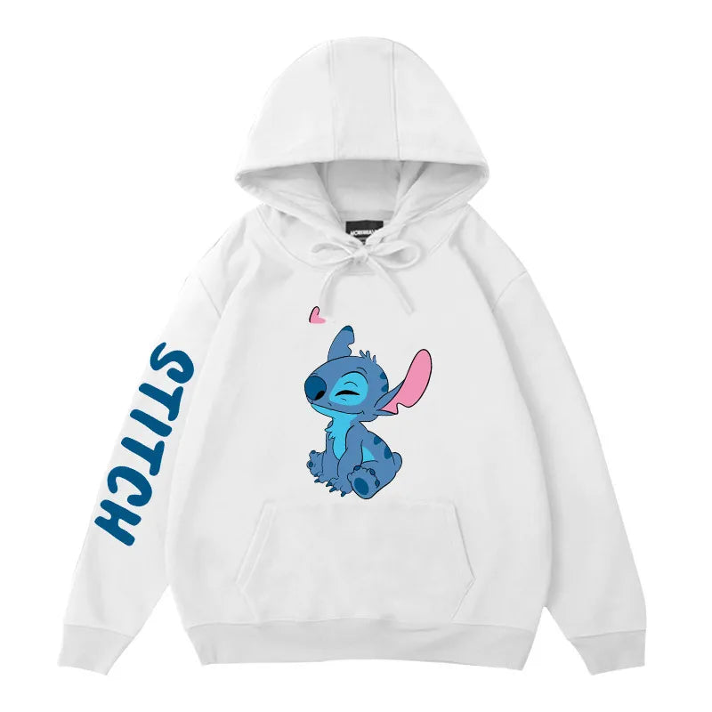 Disney Winter Couples Hoodie Stitch Sweater Loose Jacket Clothes Women's Tops