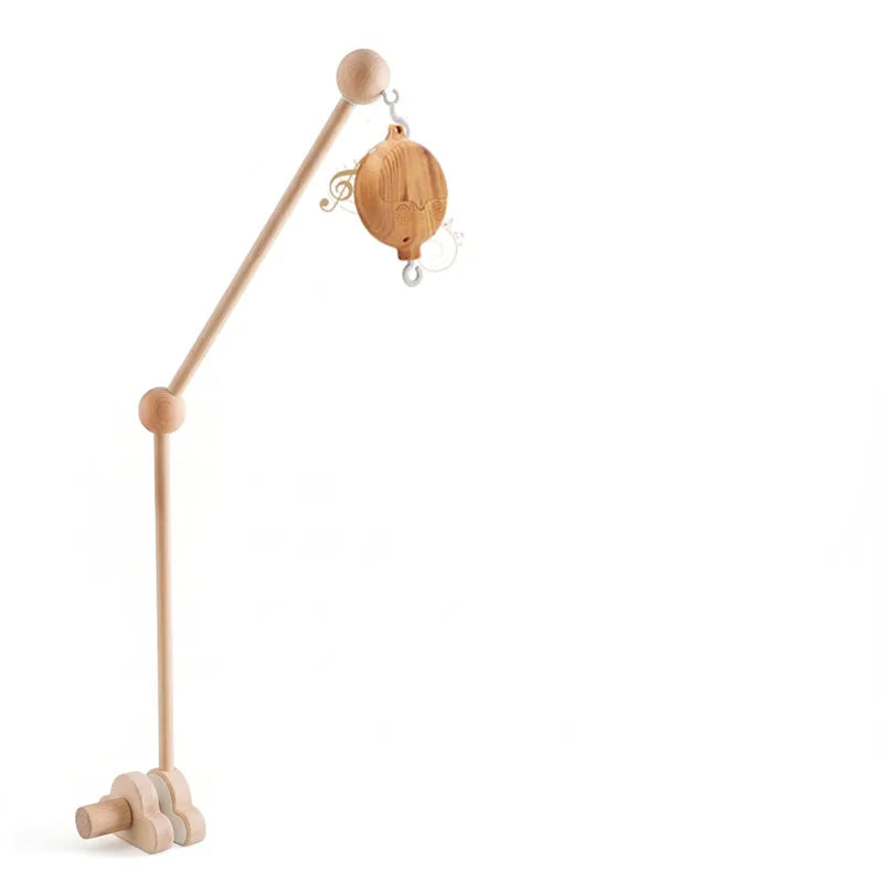 Revolving Music Box For Newborns Baby Crib Imitation Wood Color Hanging Rattle Baby Soothing Musical Toys 0-12 Months Baby Gift