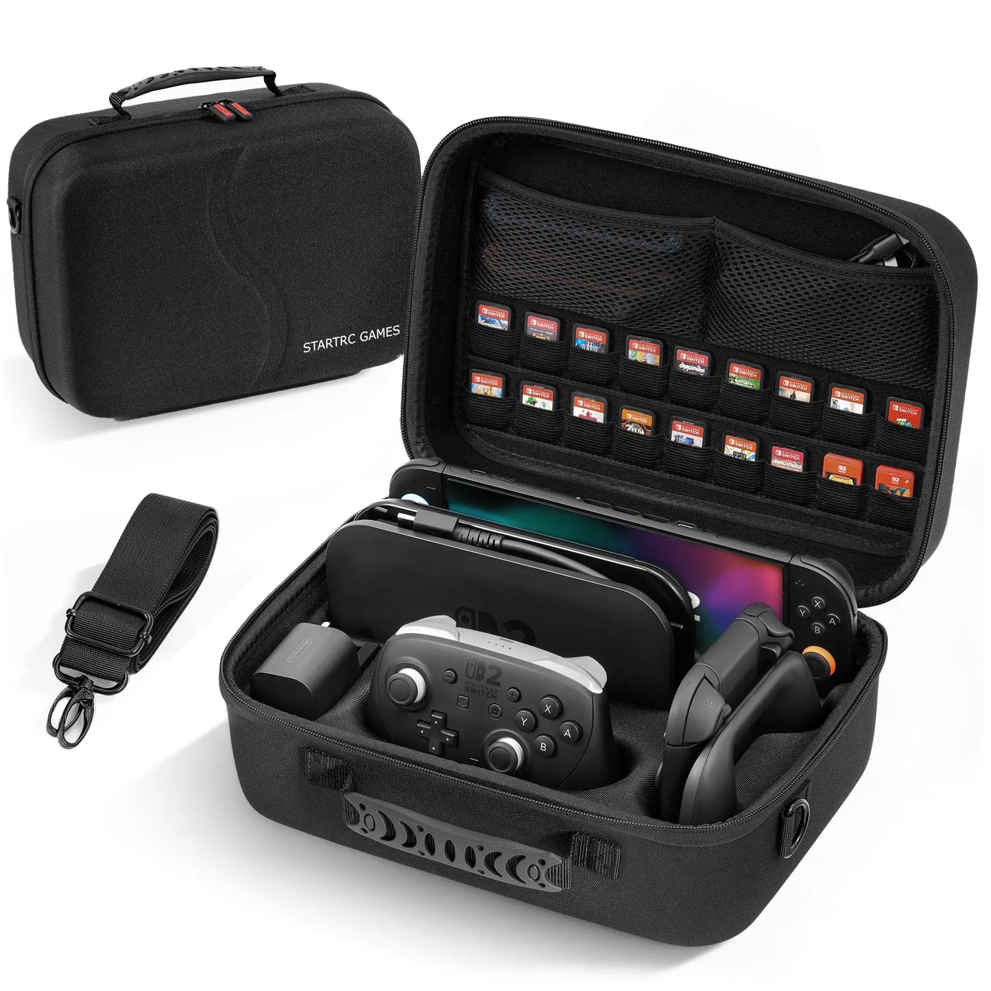 Switch 2 Travel Case Portable Storage Bag All-in-One Carrying Case Hard Shell Bag for Nintendo Switch 2 Console Game Accessories
