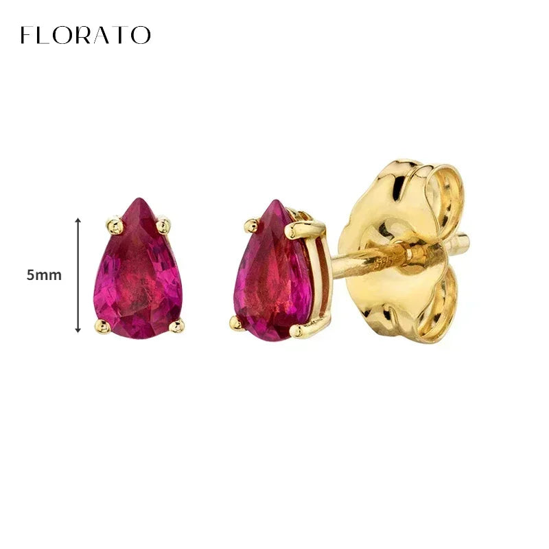 925 Sterling Silver Ear Needle Rose colors Zircon Hoop Geometric Pendant Earrings for women Luxury Fashion Wedding Jewellery2023