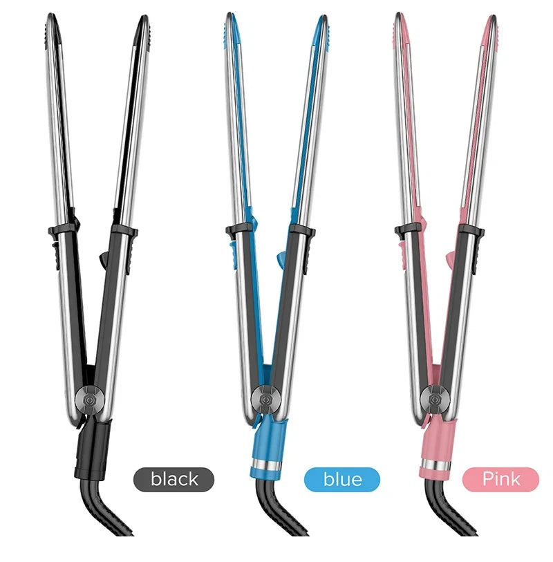 QXXZ Customized Hair Straightener Flat Iron LED Temperature Light Display Titanium Plate Rapid Heating Styling Tools
