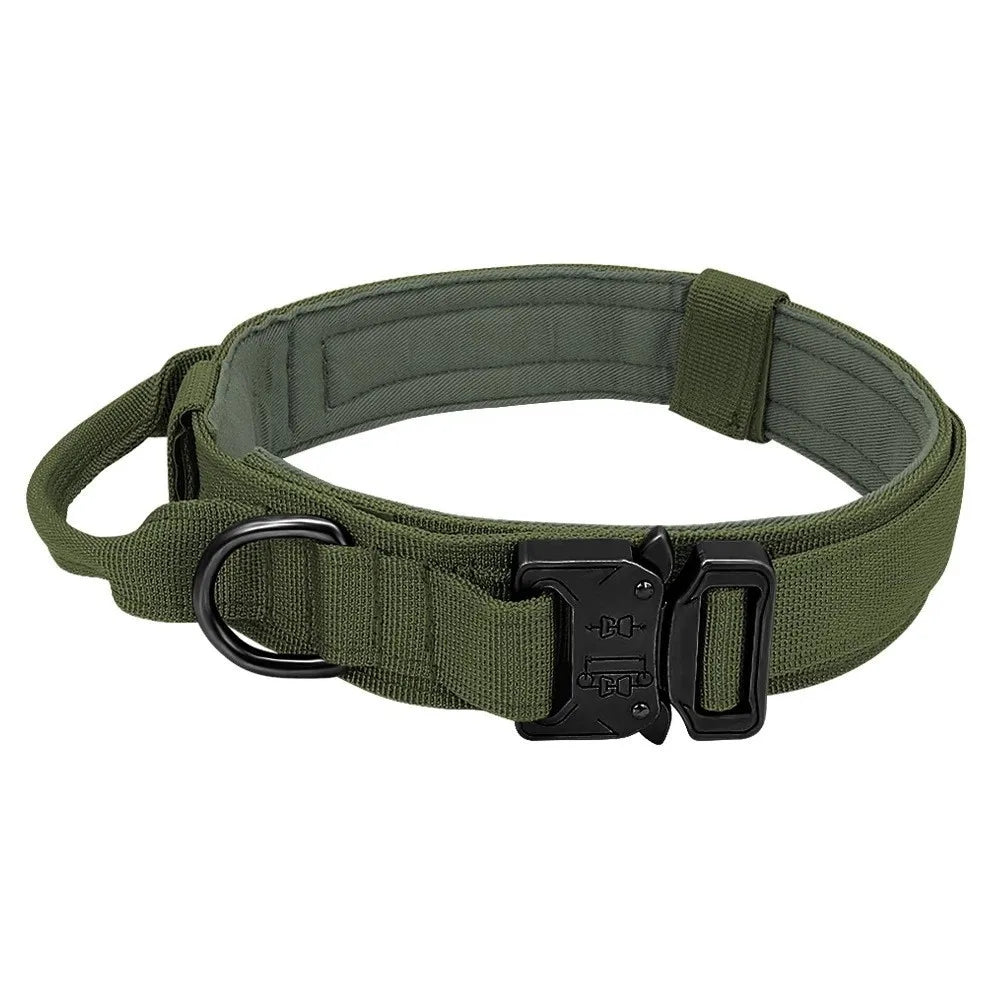 Tactical Dog Collar Adjustable Nylon Dog Supplies With Heavy Duty Metal Buckle Durable Training Collar For Medium And Large Dogs