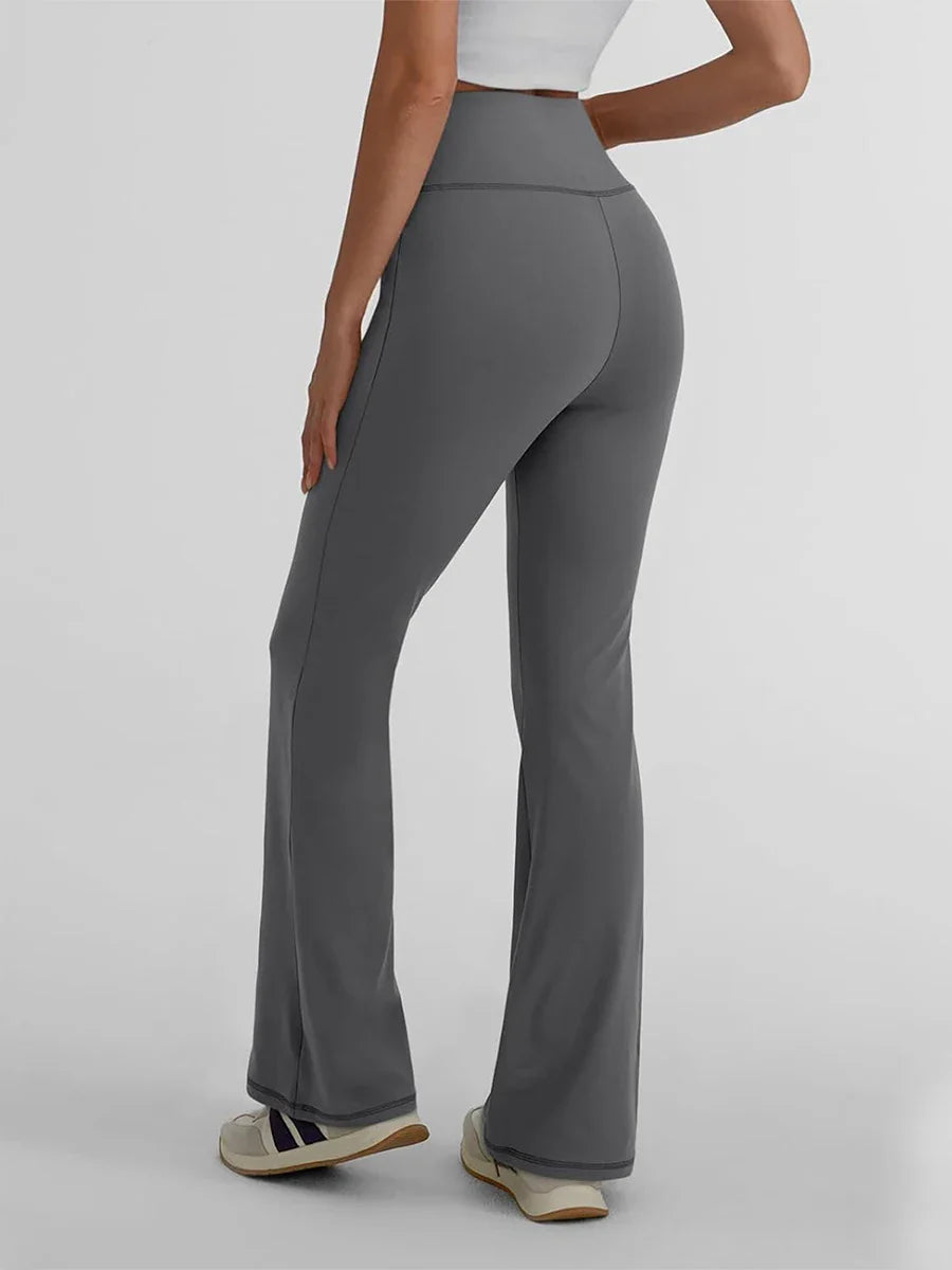 Women s High Waist Yoga Leggings with Tummy Control and Flare Leg Design for Bootcut Style Solid Color Pants