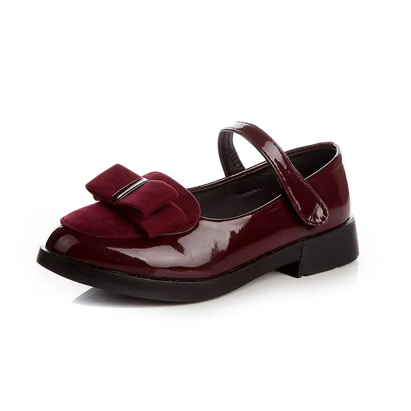Girls Flats Children Princess Shoes, With Bow-knot Mary Janes Elegant Classic British Style Autumn sizes 27-38.