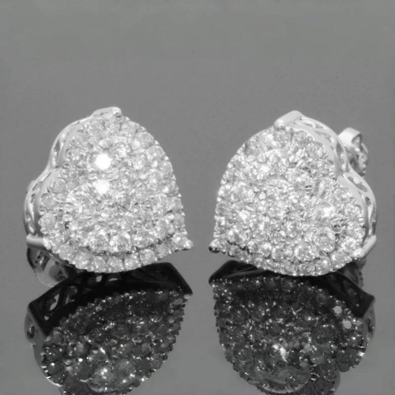 Delicate stud earrings for men and women Square accessories suitable for wedding parties go with everything