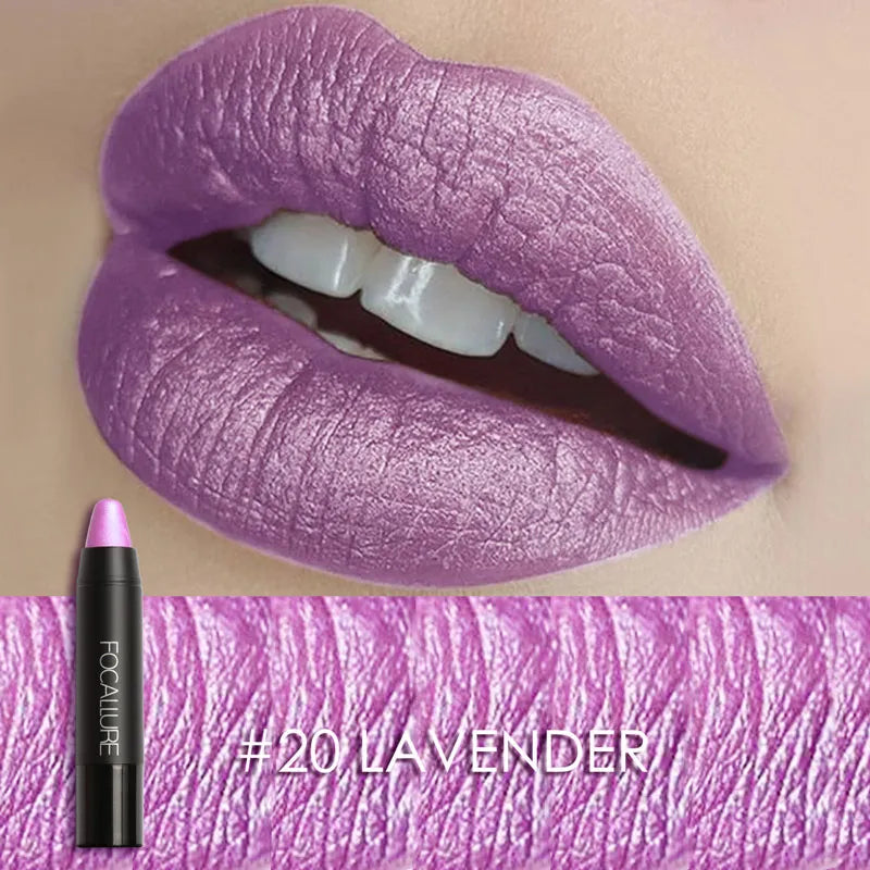 FOCALLURE 31 Colors Matte Lipstick Pencil High Crayons Gloss Long-lasting Waterproof Lip Balm Pen Lips Makeup Women Cosmetics