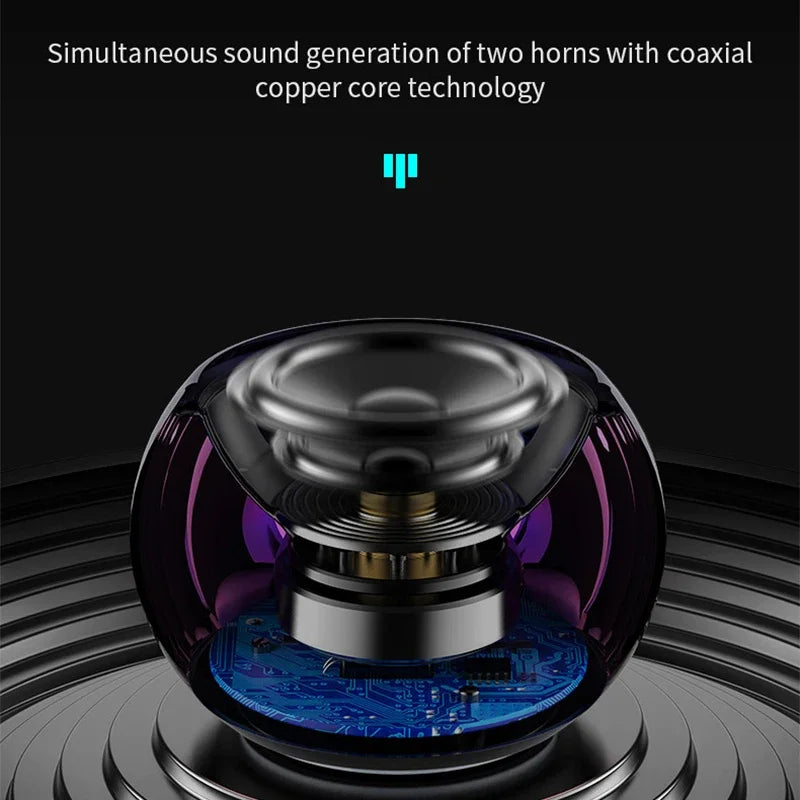 Mini Bluetooth Speaker with Mic TWS Wireless Sound Box HiFi Music Cell Phone Tablet Metal Loud Speake Portable Subwoofer