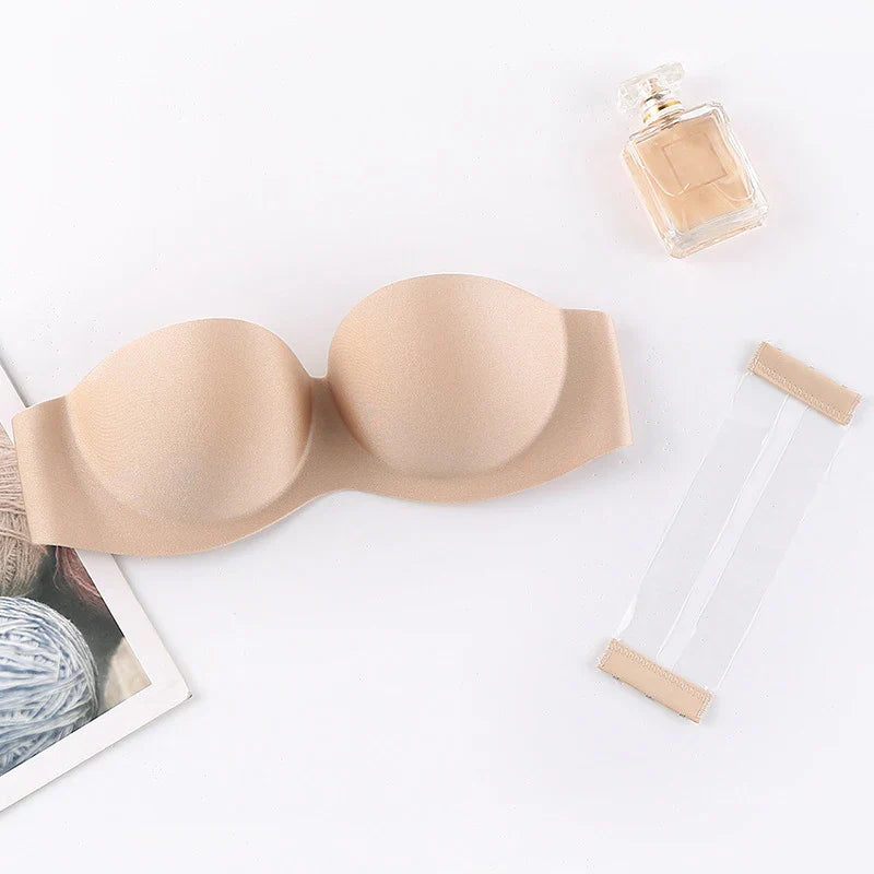 Front Closure Sexy Push Up Bra Invisible Female Brassiere Strapless Seamless.