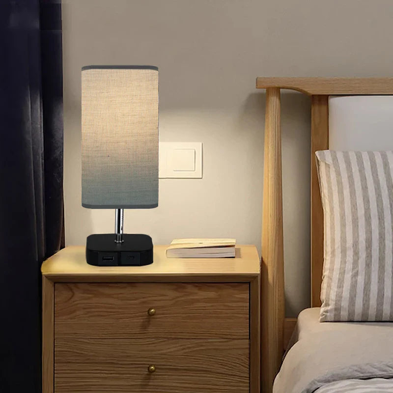 MARPOU Led Desk Lamp Touch Control 5V Three Color Adjustable Temperature Bedroom Bedside Table Lamp for Minimalist Night Light