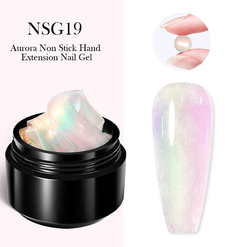 BORN PRETTY Non Stick Hand Solid Extension Nail Gel Polish Clear Pink Nude Aurora Luminous 3D Modeling Carving Nail  Gel