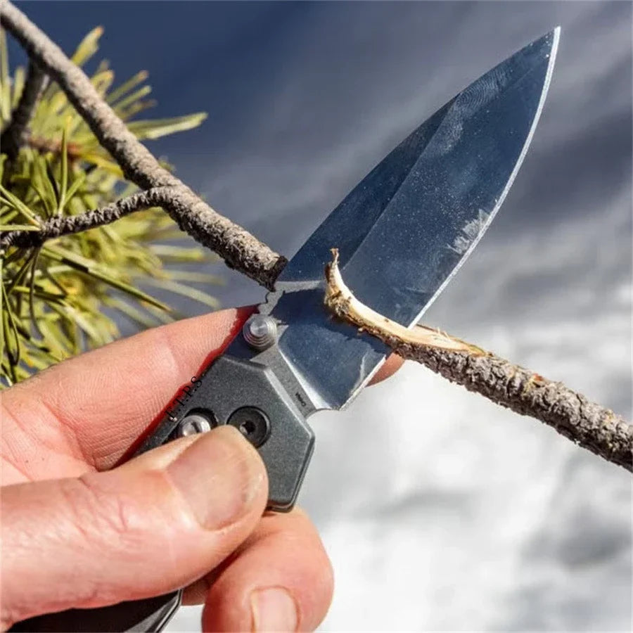 Ks2038 Lightweight Folding Knife - 3.4" EDC Tool Spear Point Blade DuraLock Outdoor Pocket Knife with Reversible Clip for Hunting, Camping