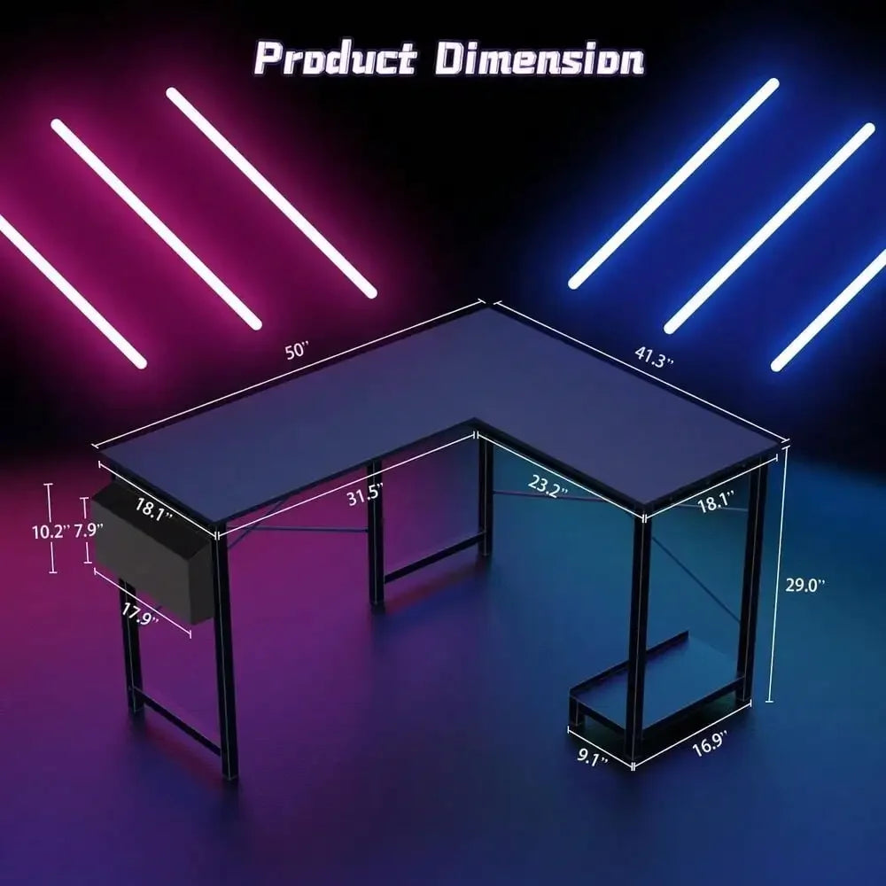 Home Office L Shape Corner Computer Desk