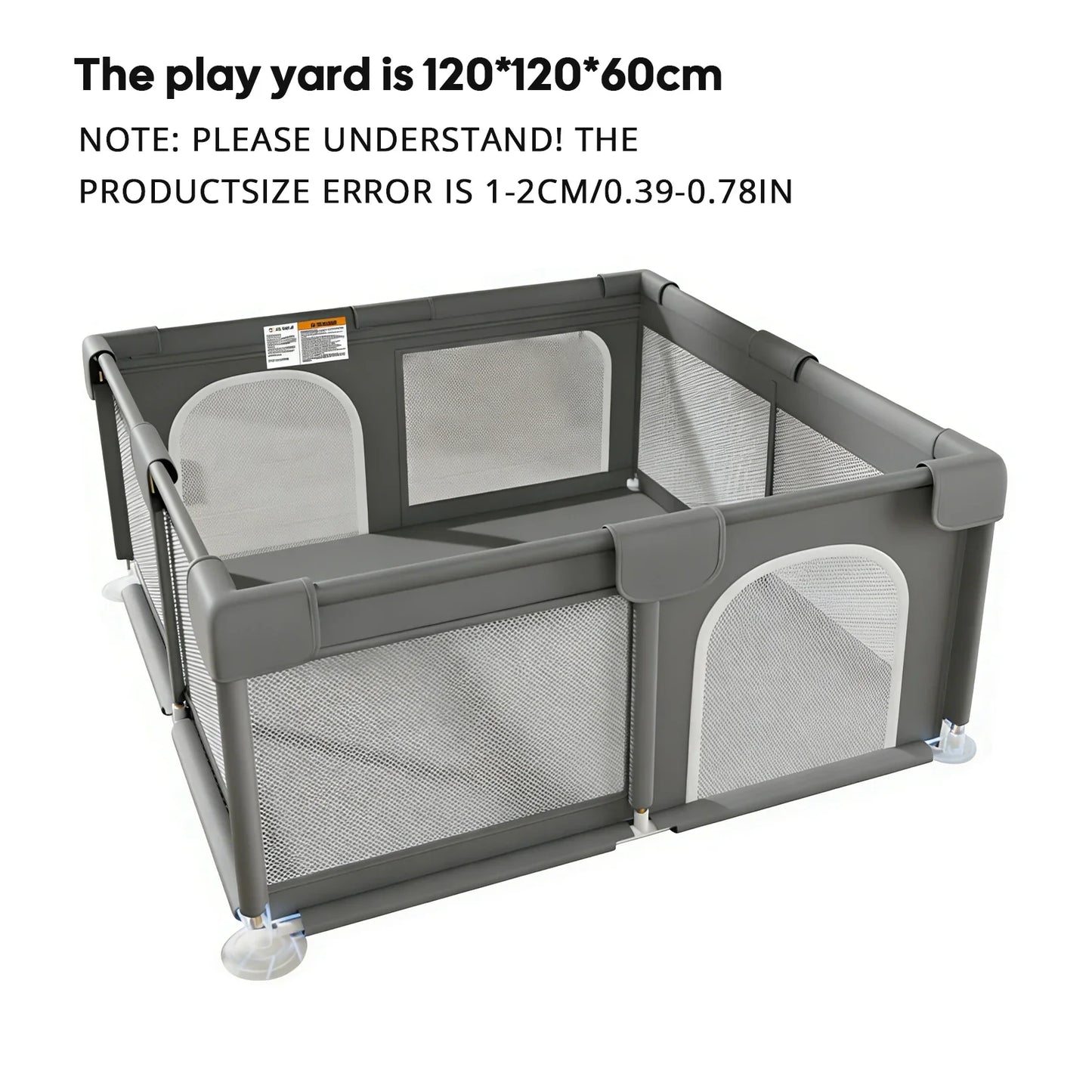 48"x48" Baby Playpen - Large Open-Floor Activity Center with Learning