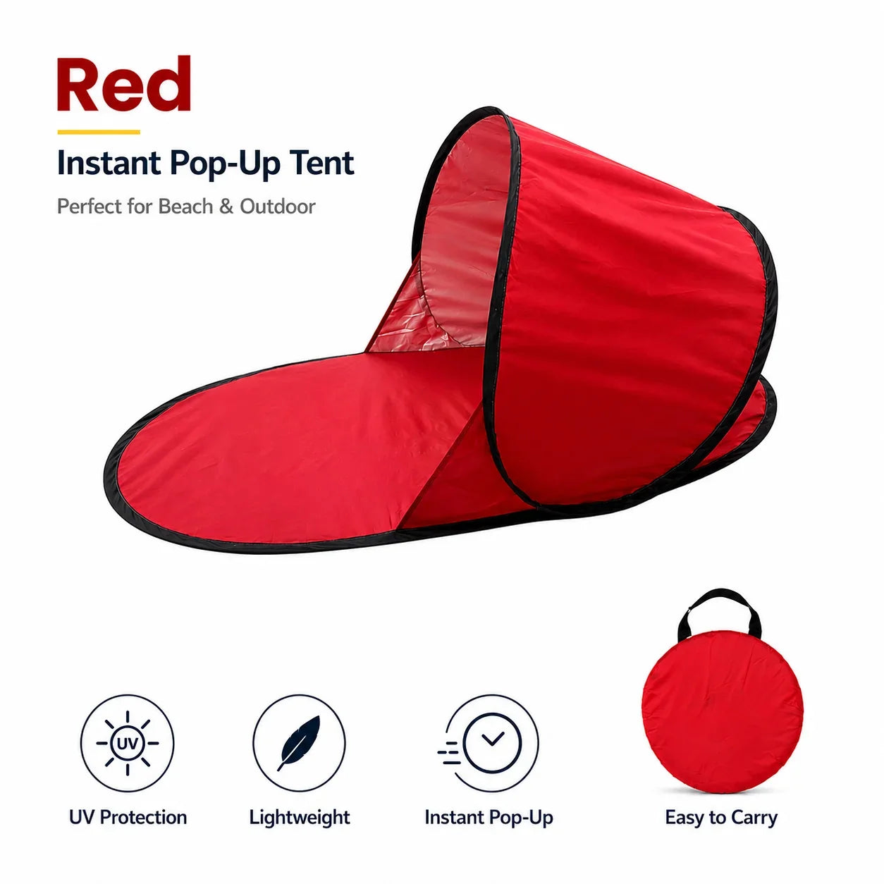 Outdoor tent for single casual use, quick setup in one second,beach sun protection, sunshade, camping, sunbathing