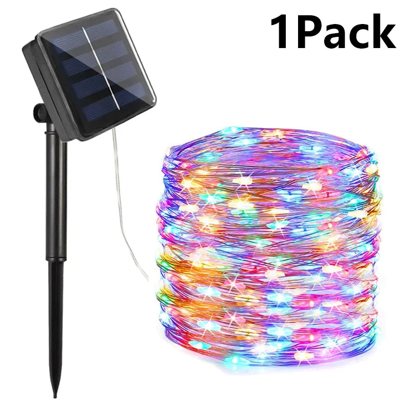 300 LED Solar Light Outdoor Lamp String Lights For Holiday Christmas Party Waterproof Fairy Lights Garden Garland Copper