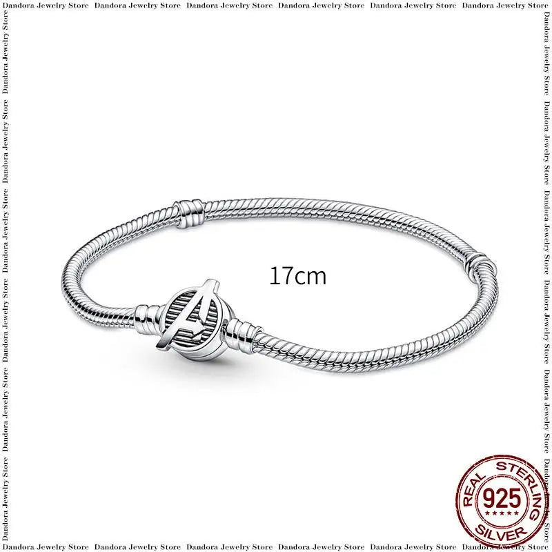 New in 925 Sterling Silver Snake Chain Charm Bracelet Fits Original Brand Pendant Charm Bead For Women Heart Bracelets Jewelry