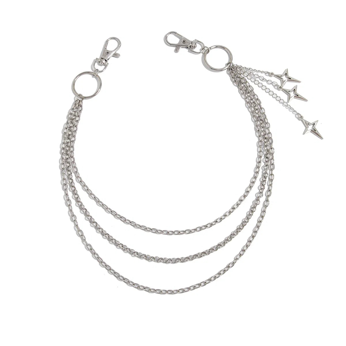 Punk Multilayer Metal Star Pendant Pant Chain Hip Hop Waist keychain Jeans Chain Women Trendy Jewelry Accessories Gifts