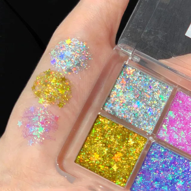NEW IN Color Sequins Matte Eyeshadow Palette Shiny Waterproof Long-lasting Glitter Eye Shadow Diamond Shimmer Pigment Make Up Pa