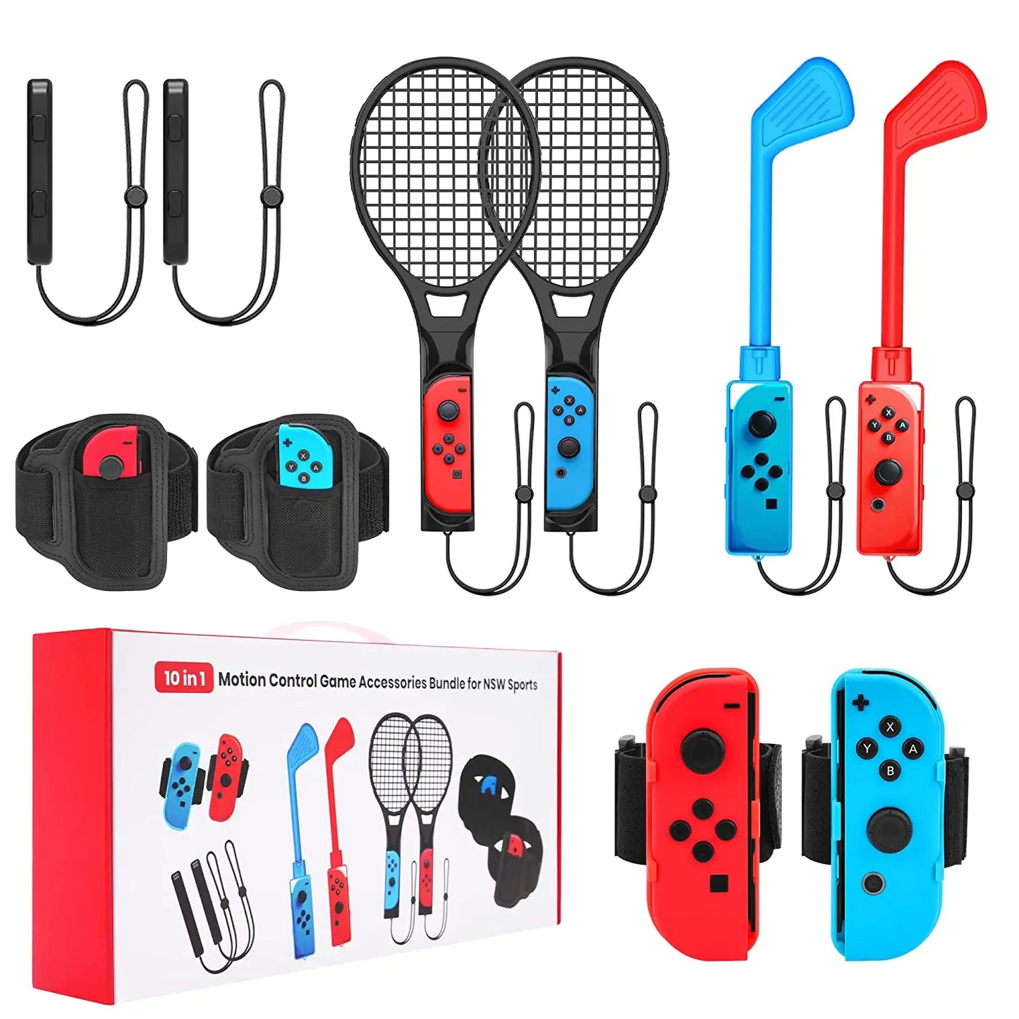 10 in 1 Sports Accessories Kit for Switch/switch OLED Sports Game 10