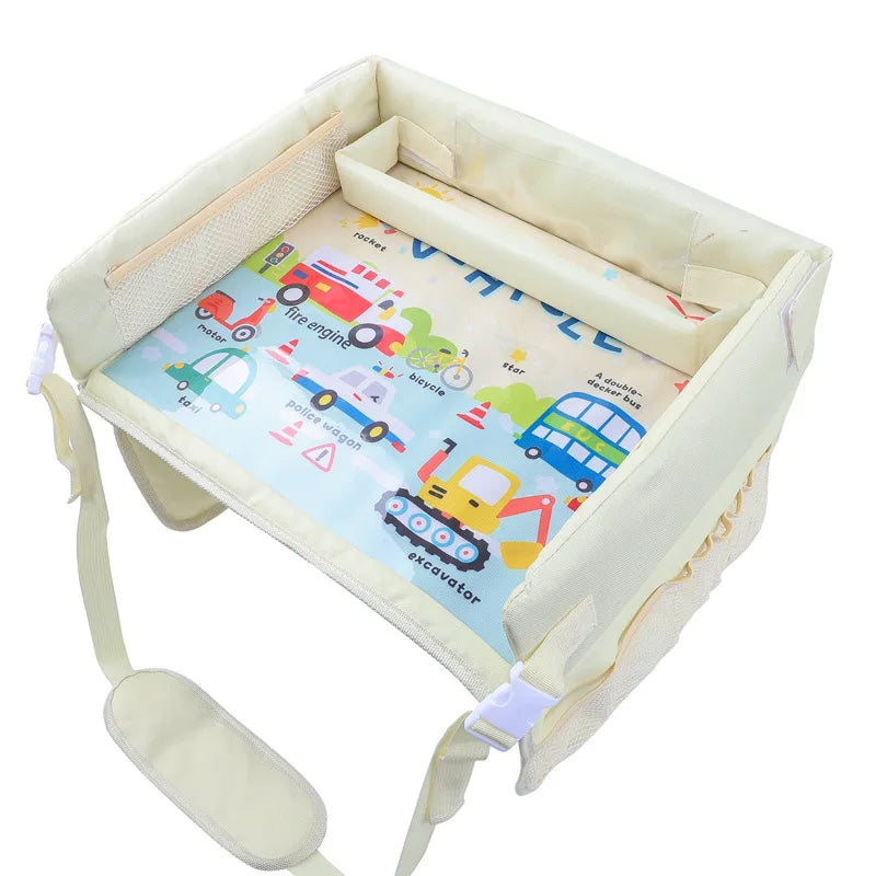Kid Travel Tray for Toddler Car Seat Travel Tray for Kids, Children Travel Desk, Carseat Table Tray for Kid Road Trip Activities