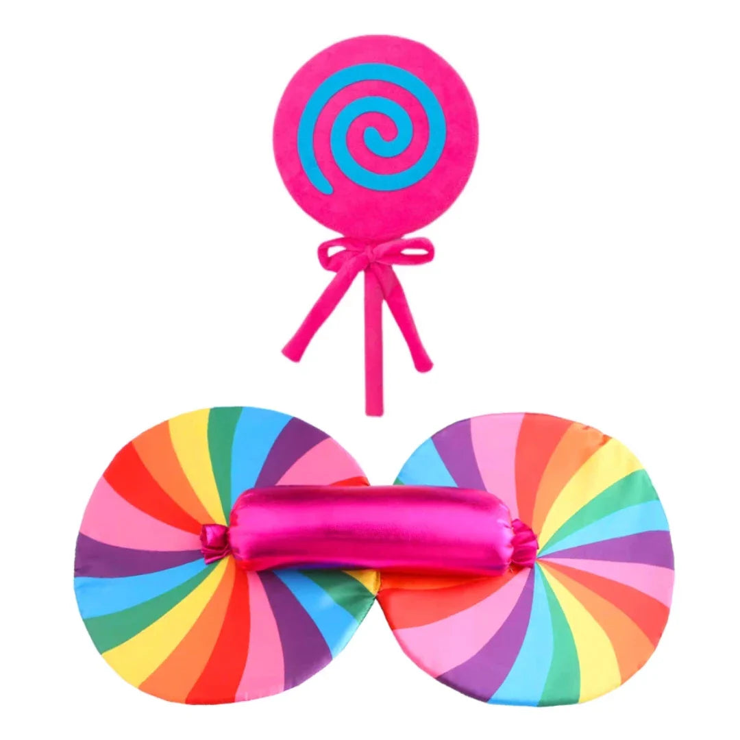 Delicate Princess Lollipop Fairy Costume Girls Halloween Candy Role Play Dress up Kid Carnival Purim Party Cute Vestidos Rainbow
