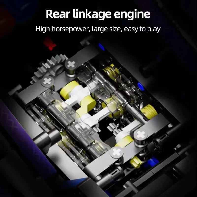 New 1611PCS Cyberpunk Mechanical Sports Car Building Block Toy Remote Control Racing Car Adult Children Birthday Christmas Gifts