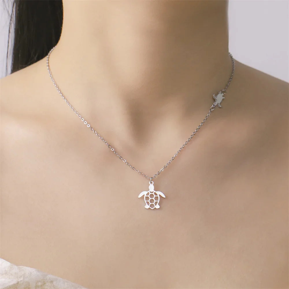 EtherealBe Sea Turtle Pendant Necklace for Women