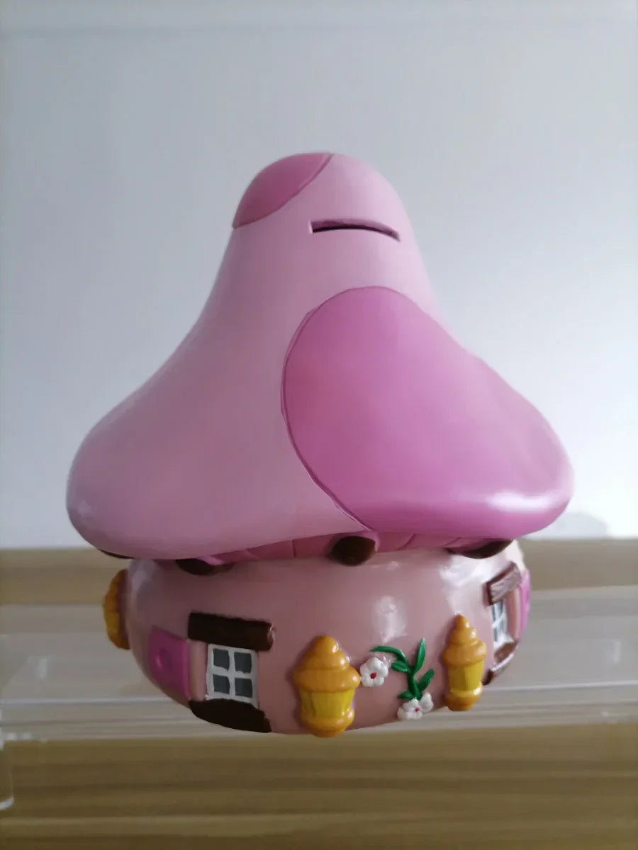 Children Play House Toy Smurf Mushroom House Doll Articulated Movable Nostalgic Animated Hand Puppet Ornaments Nostalgic Toy