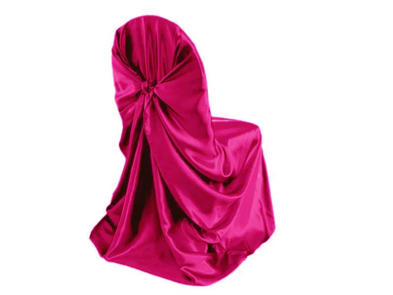 BITFLY Self Tie Satin Chair Covers Wedding Banquet Party Decoration Annual Dinner Supplies Universal Home Decor