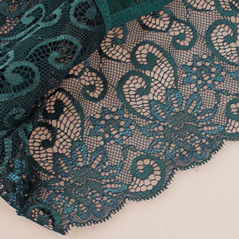 Women's Sexy Lingerie Full Lace Panties Big Size S-XL High-Crotch Transparent Floral Bow Briefs Underwear Culotte Femme