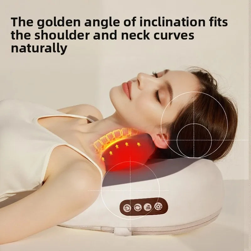 SPA Portable Pillow Massager  PRO Lazy Person Leading Shoulder Professional Super Strong Neck Massage Wireless Warm Pillow Type