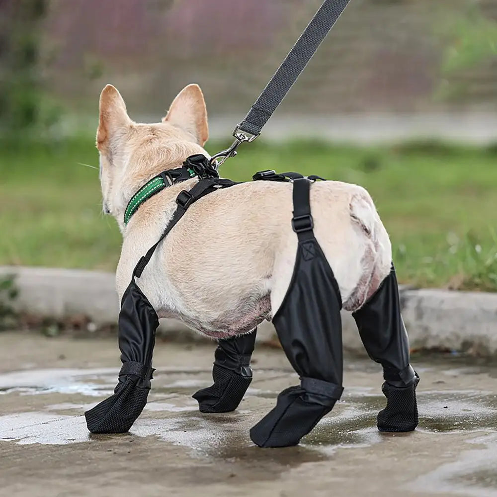 Dog Shoes Waterproof Ajustable Dog Boots Pet Breathable Shoes Soft French Bulldog Shoes Outdoor Protector Accessories Pet Supply