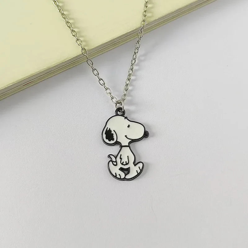 Cartoon Snoopy Sleepwear Trouser Suit Long Sleeves Pajamas Loose Simple Cardigan Home Wear Fashion Soft Comfort Cute Girls Gift
