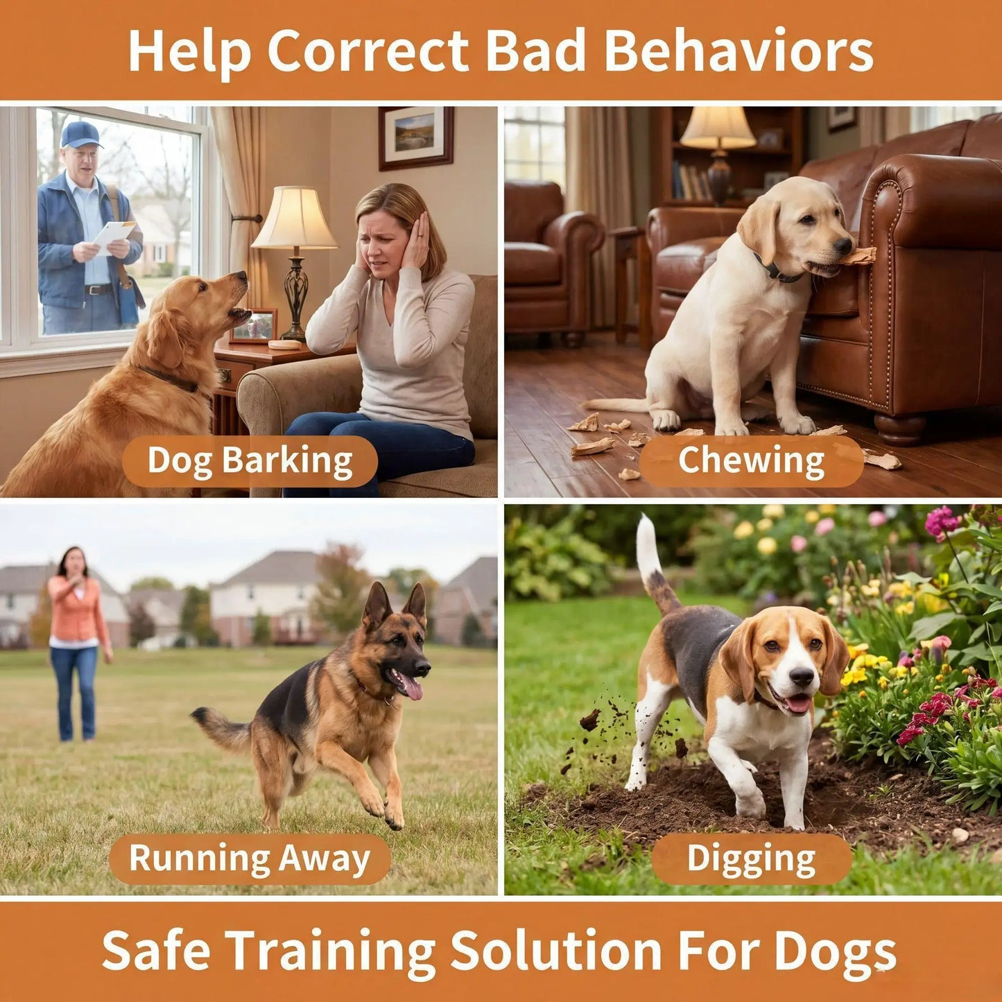 1000M Dog Training Collar Remote Control, Waterproof Rechargeable Dog Bark Collar with Shock Vibration Modes for All Dogs