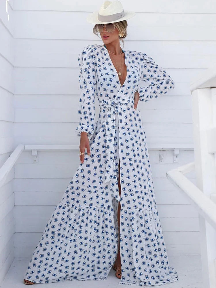 2024 Women Swimsuit Cover Up Sleeve Kaftan Beach Tunic Dress Robe De Plage Solid White Cotton Pareo  High Collar Beachwear