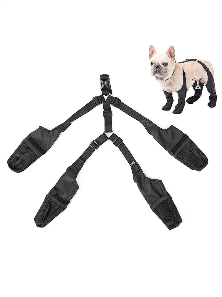 Dog Shoes Waterproof Breathable Pet Shoes Adjustable Boots Pet Breathable Shoes Outdoor Walking Soft French Bulldog Paws protect