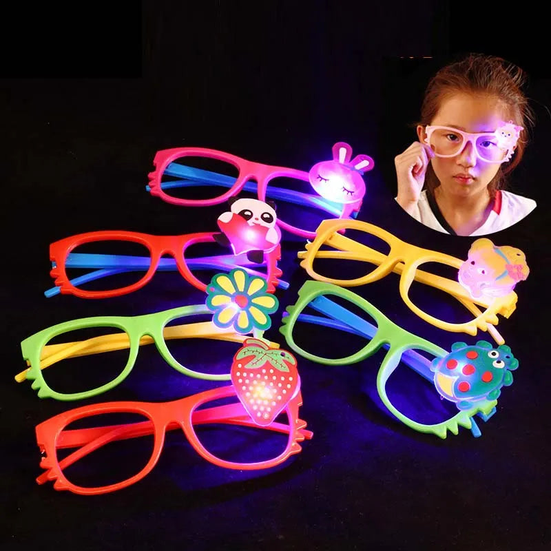 12pcs Adult Kids Women LED Glasses Light Sunglasses Glow Blind Shutter Neon Flash Bar Birthday Wedding Party Halloween Christmas