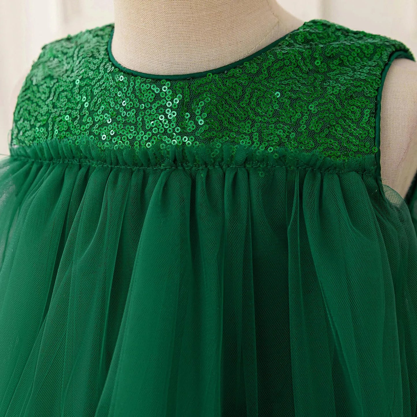 Elegant Baby Girl Christmas Dress Christmas Tree Style Cake Tiered Fluffy Tulle Toddler Ball Gowns 1 2 3 4 Years Newborn Clothes