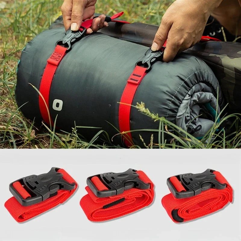 4/2/1pcs Cargo Tie Luggage Lash Belt Strap Buckle Camping Nylon Travel