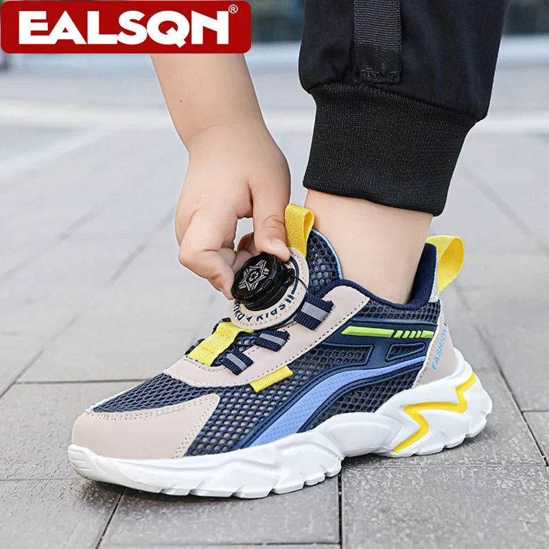 Children's Sports Shoes for Boys Fashion Mesh Breathable Casual Sports Shoes Summer Lightweight Student Running Sneakers